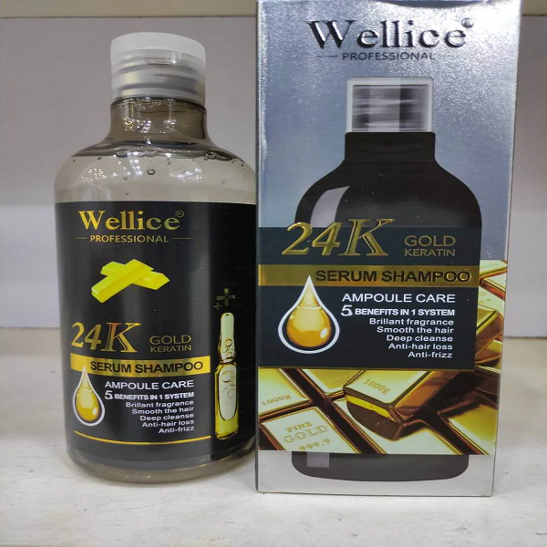 Wellice 24K Gold Keratin Serum Shampoo thumbnail 2