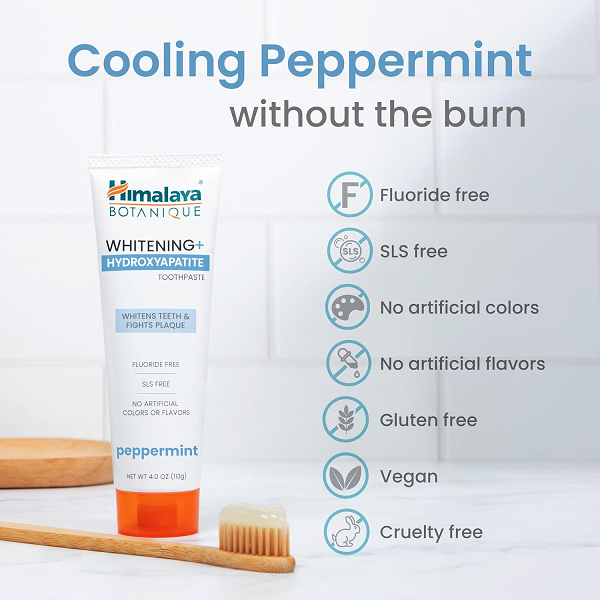 Himalaya Botanique Whitening+ Hydroxyapatite Toothpaste thumbnail 3
