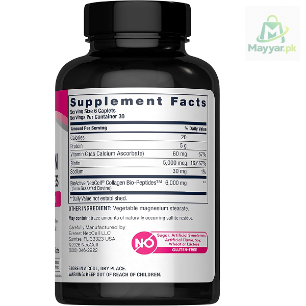NeoCell Grassfed Collagen Bio-Peptides + Vitamin C &amp; Biotin thumbnail 2