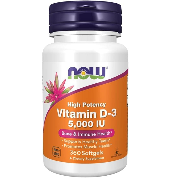 NOW Foods High Potency Vitamin D3 30 Softgels
